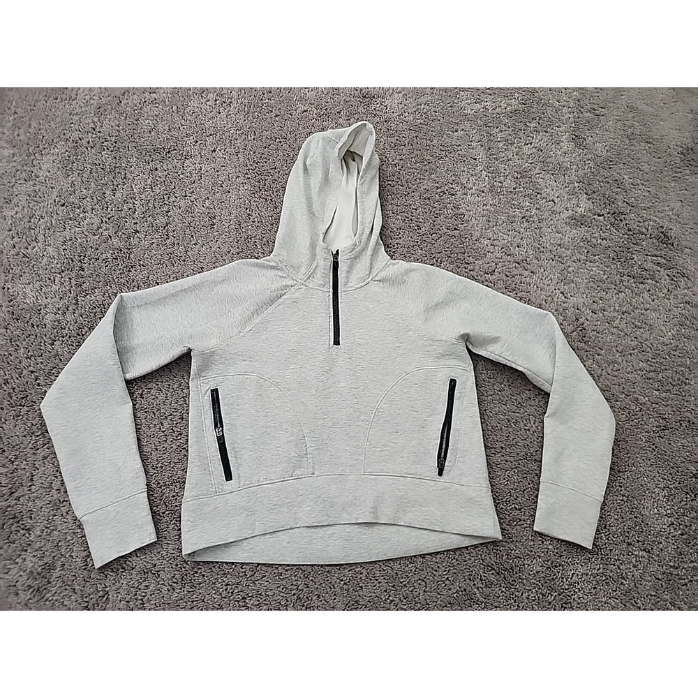 DSG Hoodie Womens XS Gray 1/4 Zip Pullover Cropped Casual Activewear Athleisure